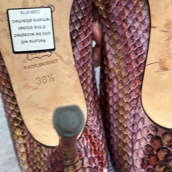 Jimmy Choo Shoes Womens Pink Yellow Snakeskin Pump Heels - fits a 7.5-8 - Picture 6 of 8